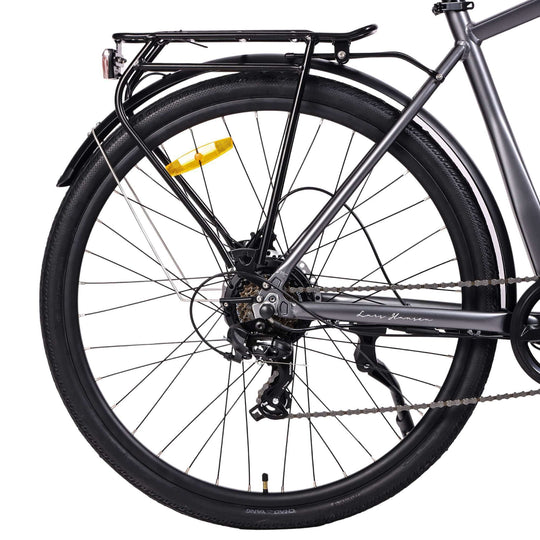Hygge Aarhus Electric Bike rear wheel and rear rack