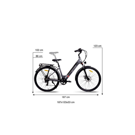 Hygge Aarhus Step Through electric bike dimensions