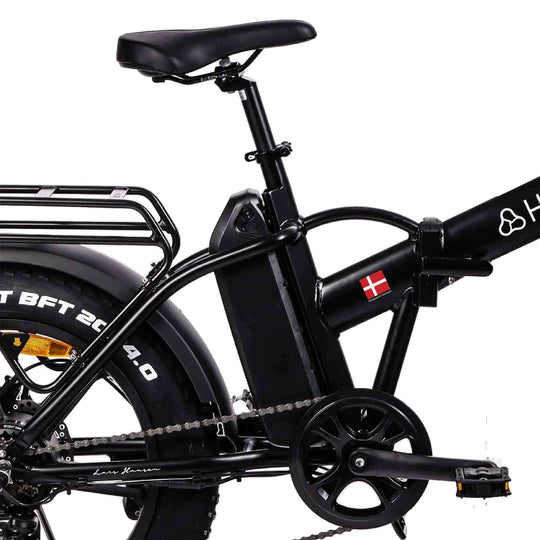 Hygge vester foldable electric bike frame and battery in black