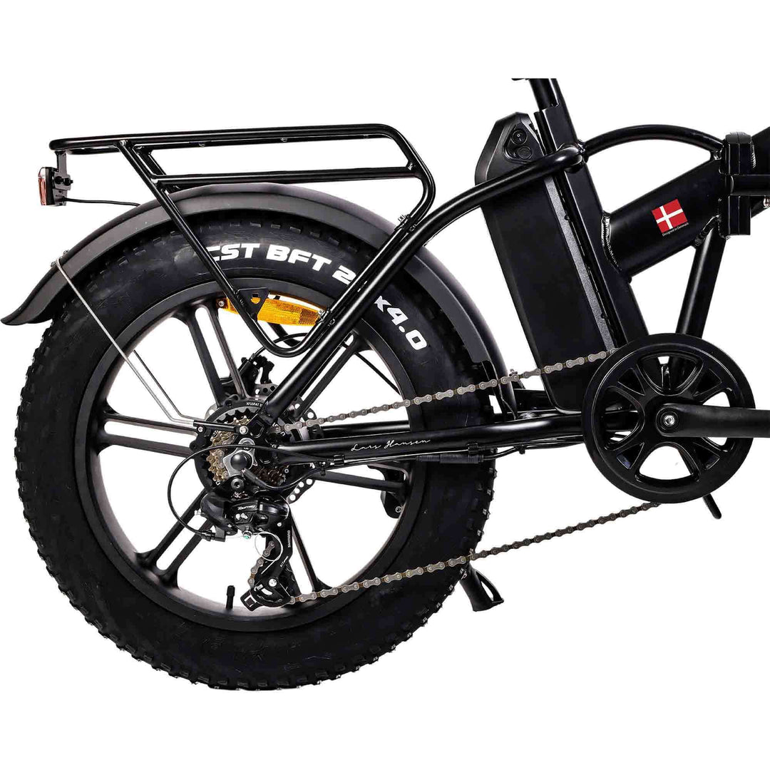 Hygge vester foldable electric bike rear fat tyre and rear rack