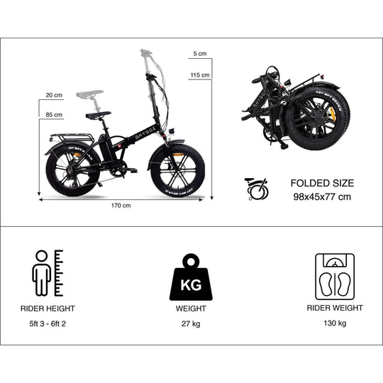 Hygge vester foldable electric bike dimensions and weight
