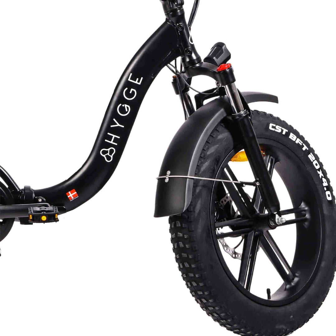 Hygge Vester Step electric bike front wheel and mudguard