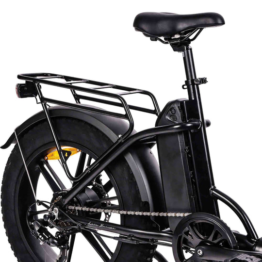 Hygge Vester Step electric bike saddle and rear wheel