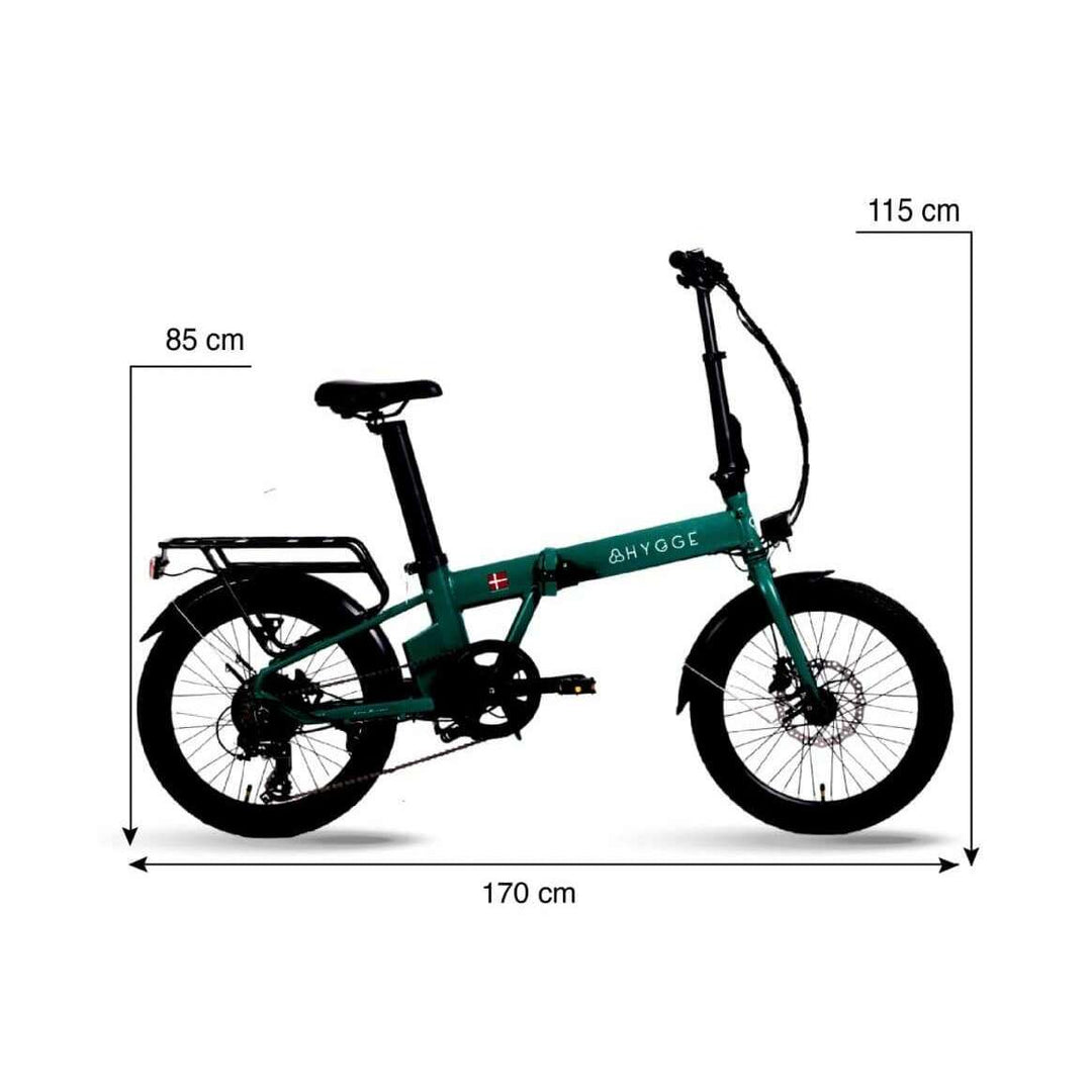 Hygge Virum Foldable Electric Bike dimensions