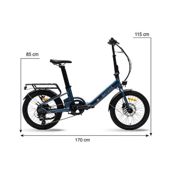 Hygge Virum Step Foldable Electric Bike dimensions
