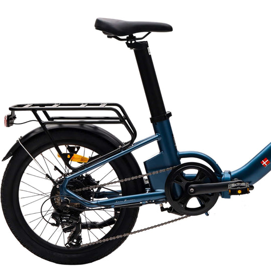 Hygge Virum Step Foldable Electric Bike rear wheel and rack