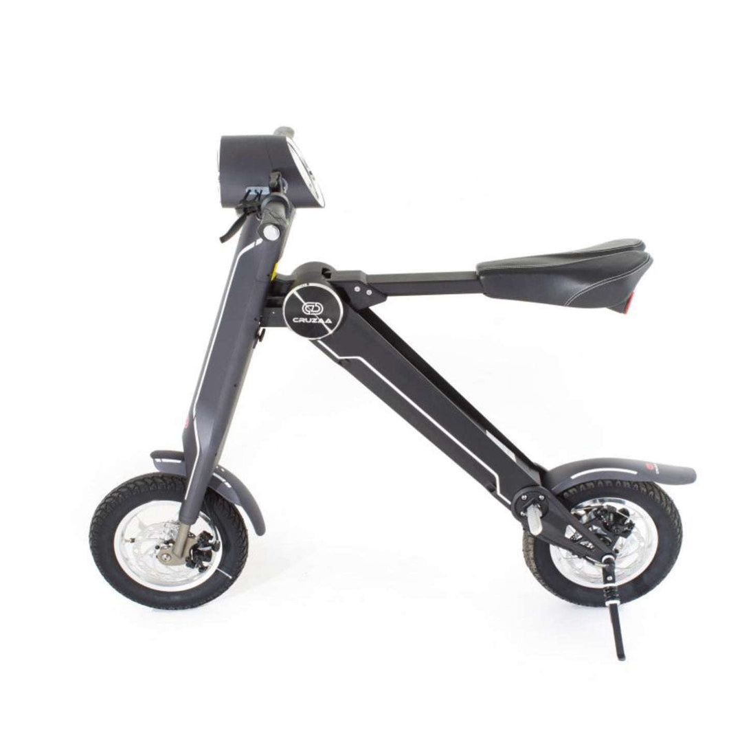 Cruzaa sit-down electric scooter in carbon black